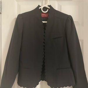 Vintage black blazer with decor edge